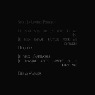 présentation projet "seul la lumière pourrait"